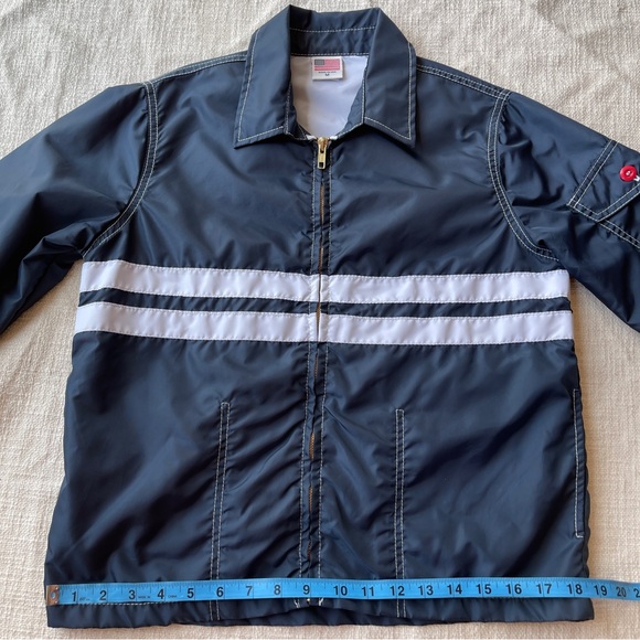 Birdwell Beach Britches Competition Jacket Navy and White Stripes Size M - Picture 12 of 13